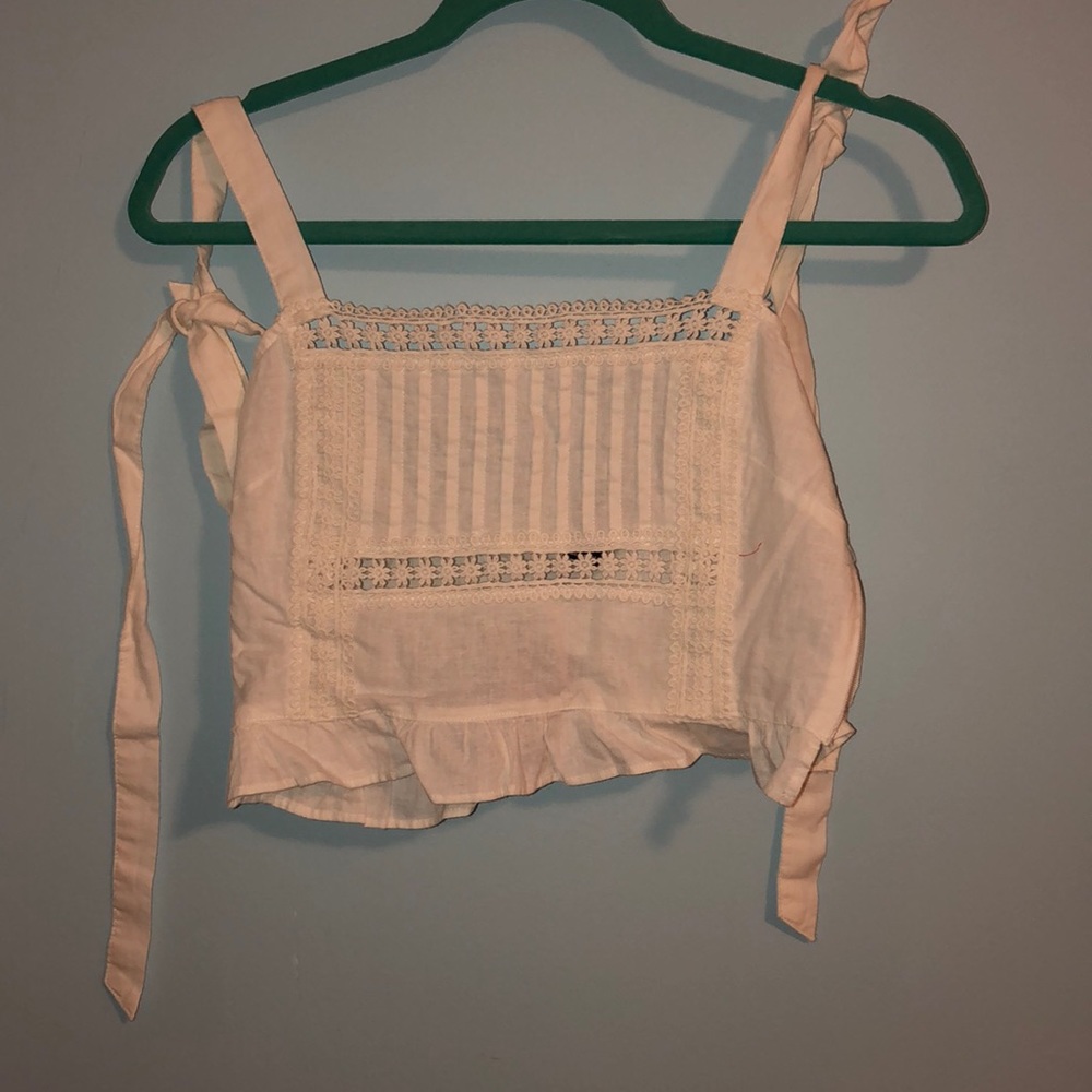 Cropped White Tank
